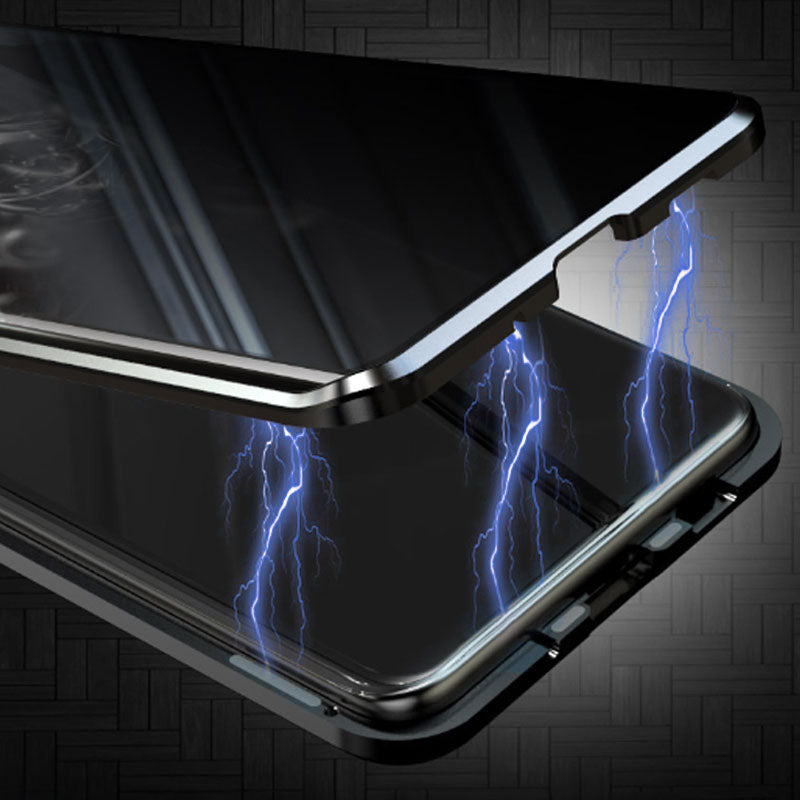 💥Μαγνητική θήκη από σκληρυμένο γυαλί, διπλής όψης, για τηλέφωνα της σειράς Samsung S23-S25-GR