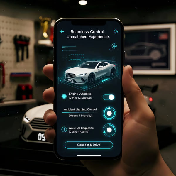 🎁 Ξυπνητήρι υπεραυτοκινήτου🏎️Ρεαλιστικά εφέ κινητήρα και φωτισμού-GR