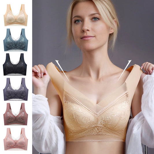 👙 Super udoben in mehak ženski čipkast modrček brez jeklenega obroča【✨1 + 1 gratis】-SI