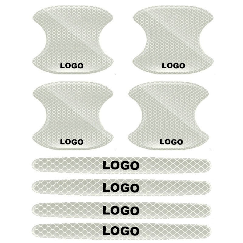 Αυτοκόλλητο λαβής πόρτας αυτοκινήτου (πάνελ πόρτας + ταινία αντισύγκρουσης / σετ 8 τεμαχίων)-GR