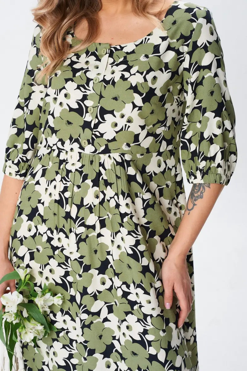 [S-5XL] Laisva, didelių dydžių medvilninė suknelė | Patogus, kvėpuojantis, puikiai tinka vasarai-LT