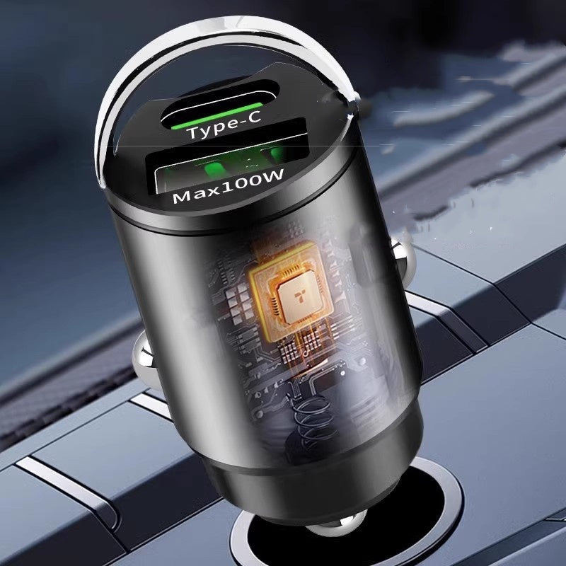 Hidden USB car charger with dual ports-SL