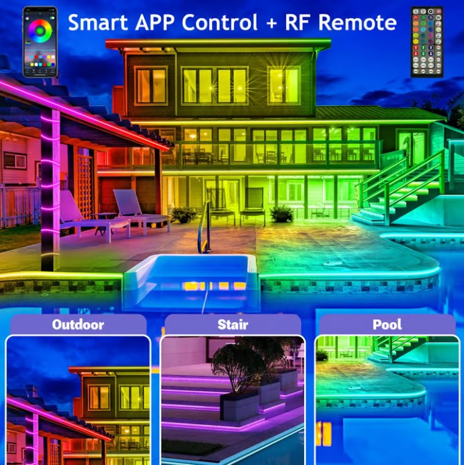 ⏰Paskutinė išpardavimo diena🌈Išmanusis vaivorykštės LED lauko šviestuvas su nuolatiniu veikimu-LT