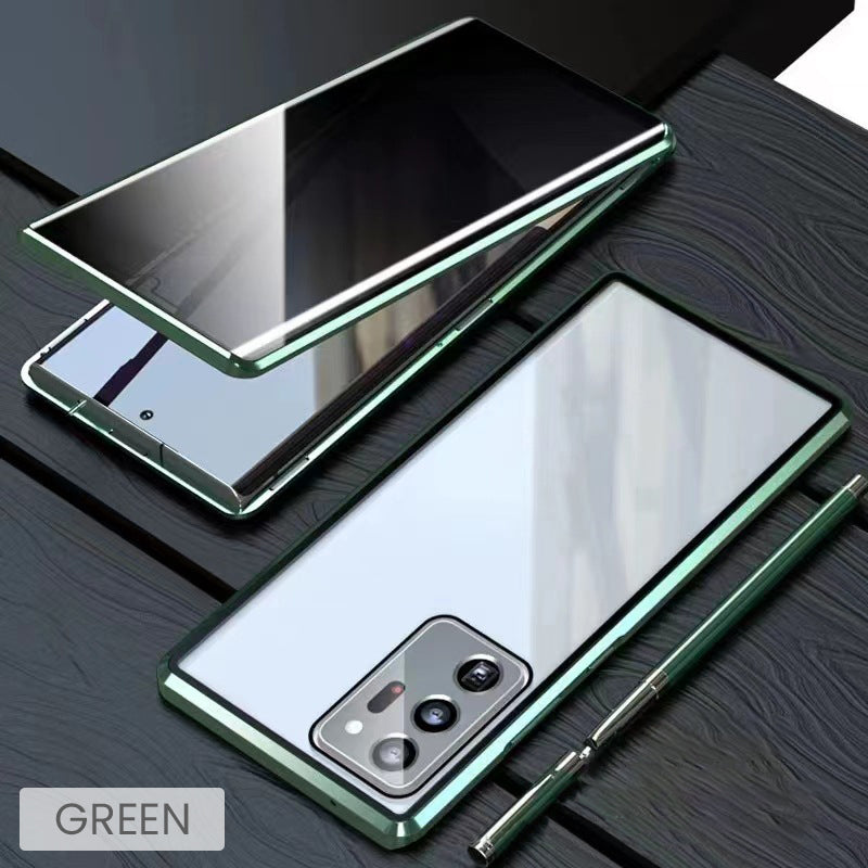 💥Μαγνητική θήκη από σκληρυμένο γυαλί, διπλής όψης, για τηλέφωνα της σειράς Samsung S23-S25-GR