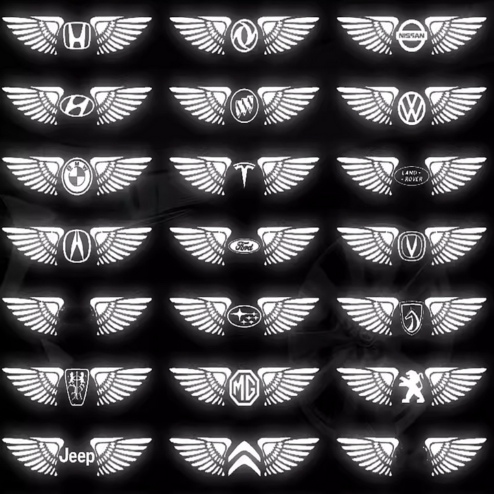 Αυτοκόλλητο αυτοκινήτου με λέιζερ 3D Angel Wings ✧4 τεμάχια✧-GR