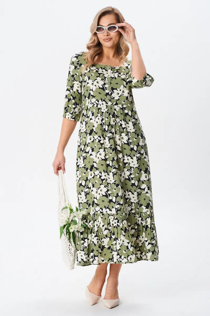 [S-5XL] Laisva, didelių dydžių medvilninė suknelė | Patogus, kvėpuojantis, puikiai tinka vasarai-LT