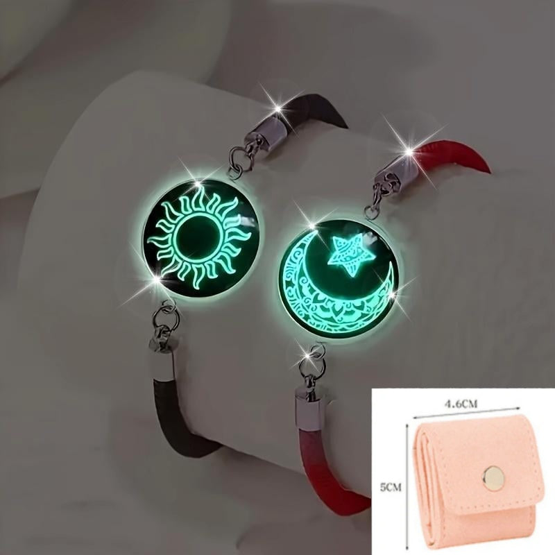 Ήλιος και Σελήνη – Μία Ψυχή. 💞 Βραχιόλια για Ζευγάρια που Συνδέονται Παρά την Απόσταση.