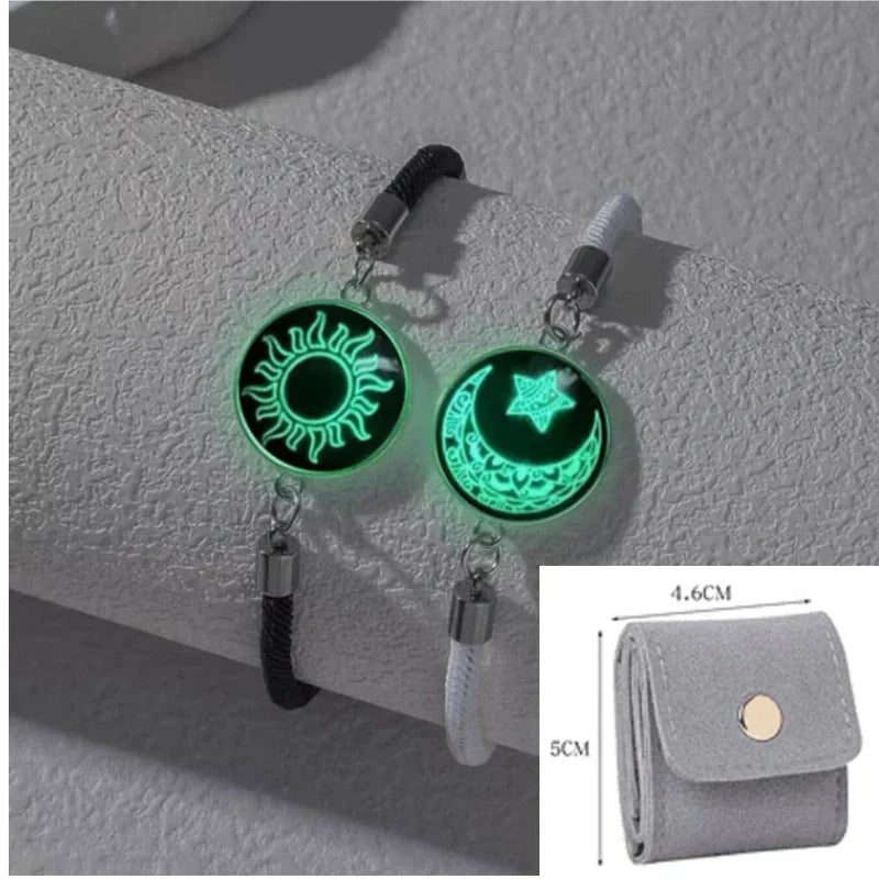 Ήλιος και Σελήνη – Μία Ψυχή. 💞 Βραχιόλια για Ζευγάρια που Συνδέονται Παρά την Απόσταση.