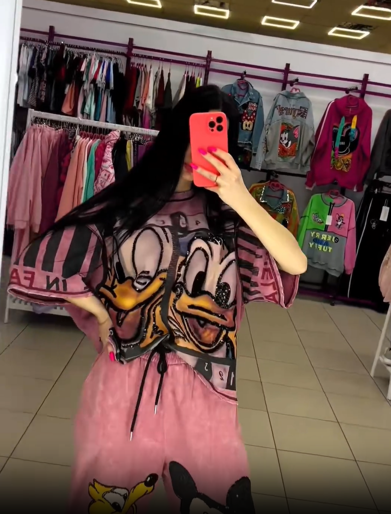 Σετ μπλούζας και παντελονιού με θέμα τον Ντόναλντ Ντακ και τον Μίκυ Μάους-GR