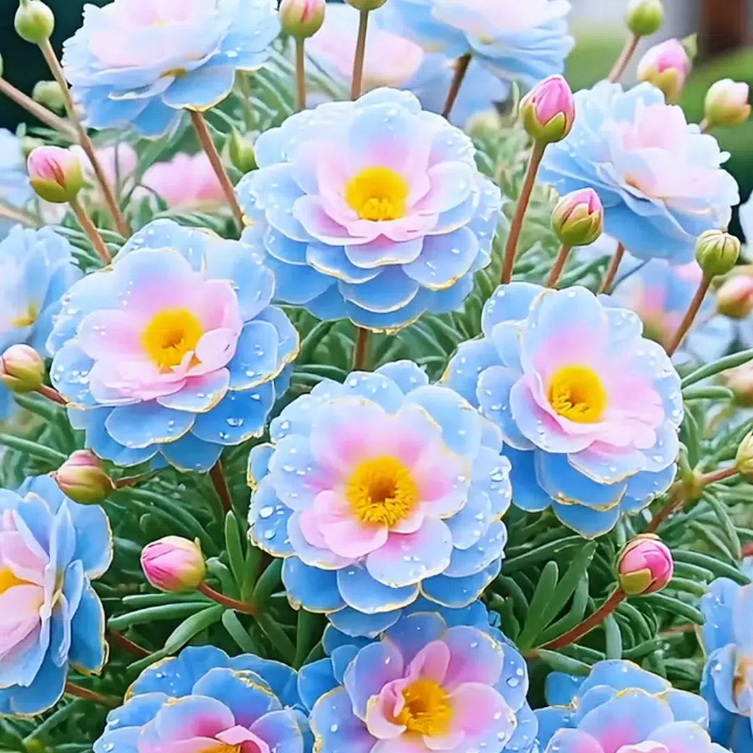 Χρυσή Δαντελωτή Πορτουλάκα🌸✨ Υπέροχα διπλά άνθη για αβίαστο καλοκαιρινό χρώμα-GR