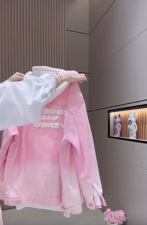 🎨 Patogus moteriškas džemperis Gradient Denim Jacket-LT