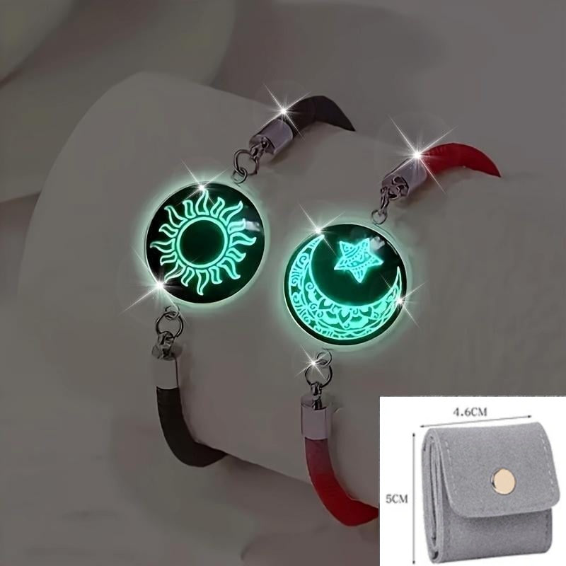 Ήλιος και Σελήνη – Μία Ψυχή. 💞 Βραχιόλια για Ζευγάρια που Συνδέονται Παρά την Απόσταση.