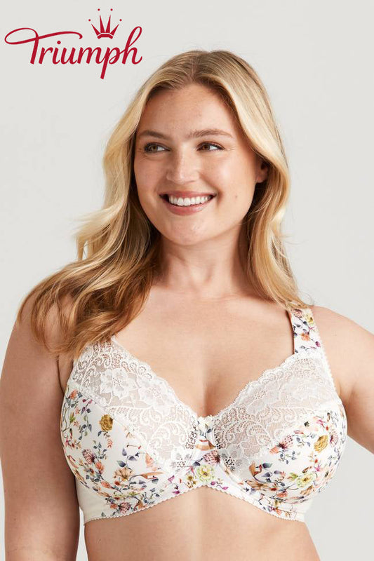 Triumph® 3-delni modrček💖 iz čipke s cvetličnim vezenjem-SI