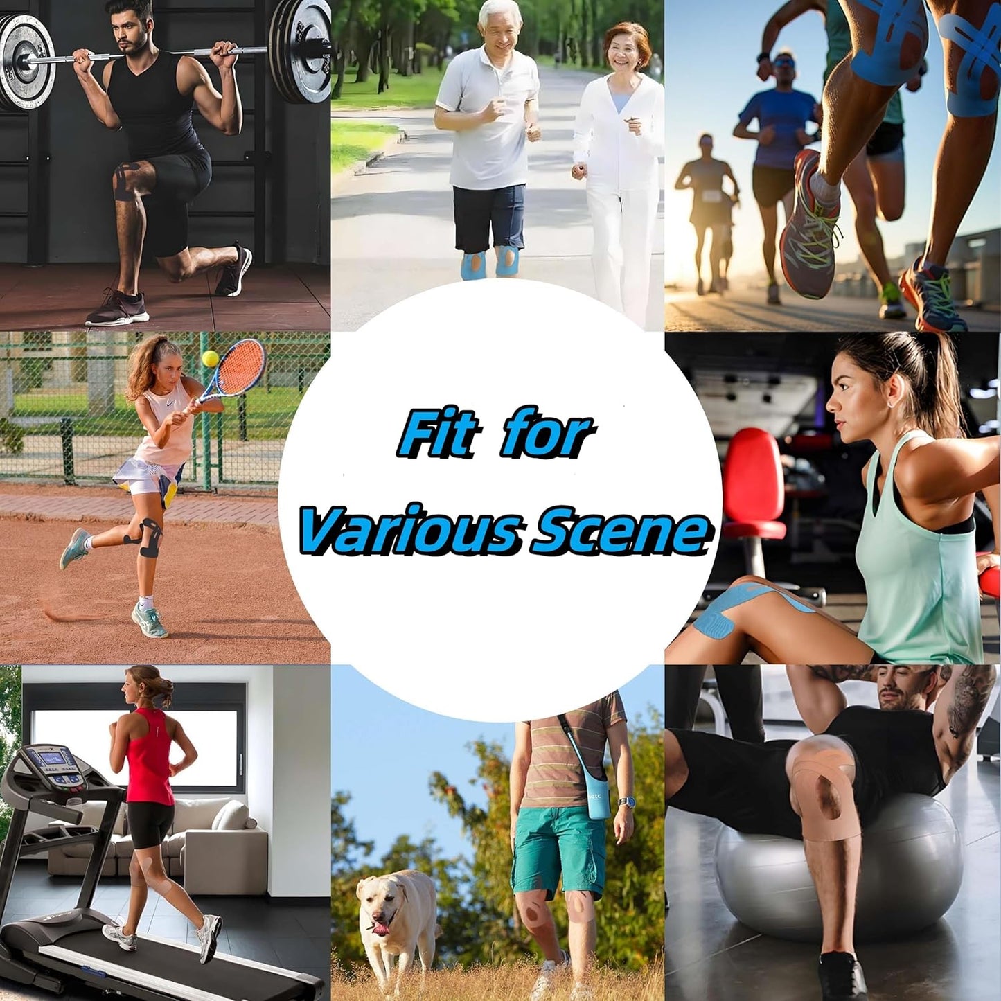 🎁50% NUOLAIDA – iš anksto paruoštas kineziologinis teipas keliui-LT