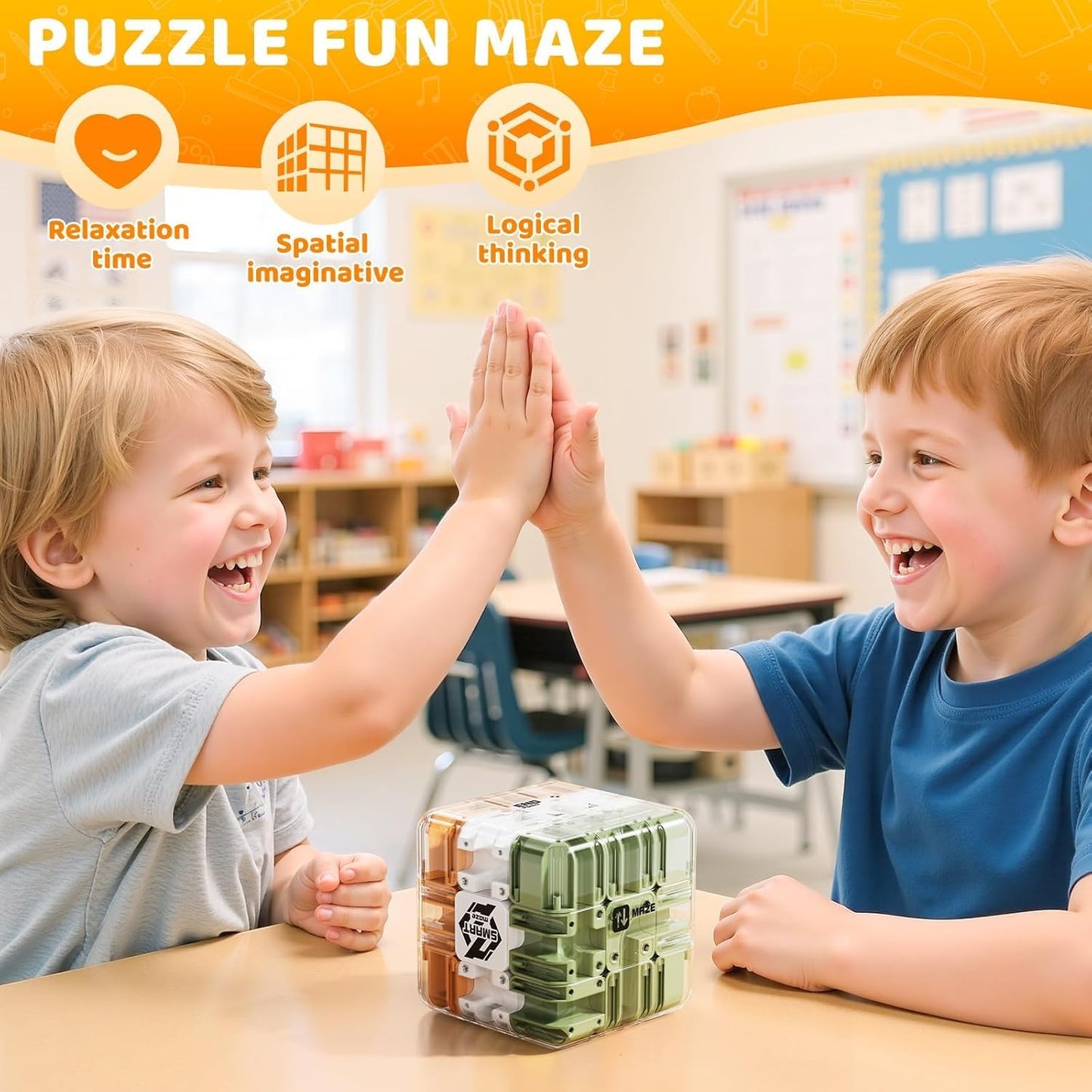 Velik labirint 3D Puzzle Labirint Kocka 🧩✨ – Razburljiva možganska igra za otroke in odrasle 🧠-SL