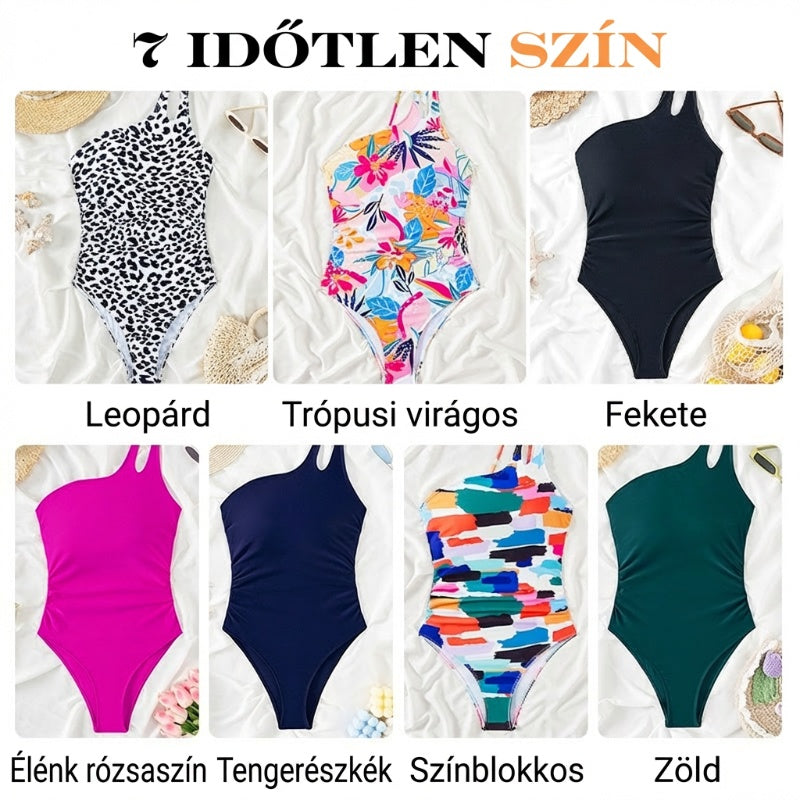 🔥 S-2XL 🍀 Γυναικείο ολόσωμο μαγιό με έναν ώμο 🏖️👙-GR