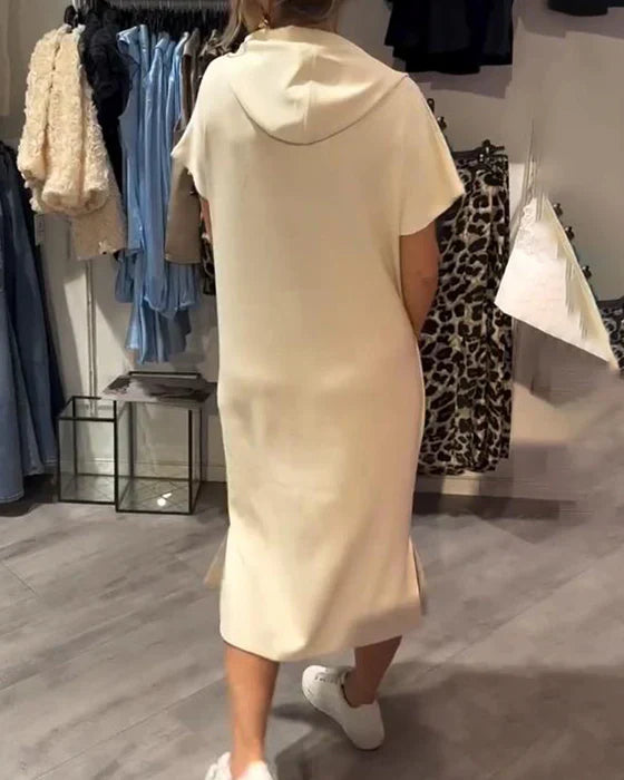 💥🔥👗[S-5XL]2026 m. nauja vasarinio stiliaus laisva, patogi ir kvėpuojanti didelio dydžio džemperio suknelė-LT