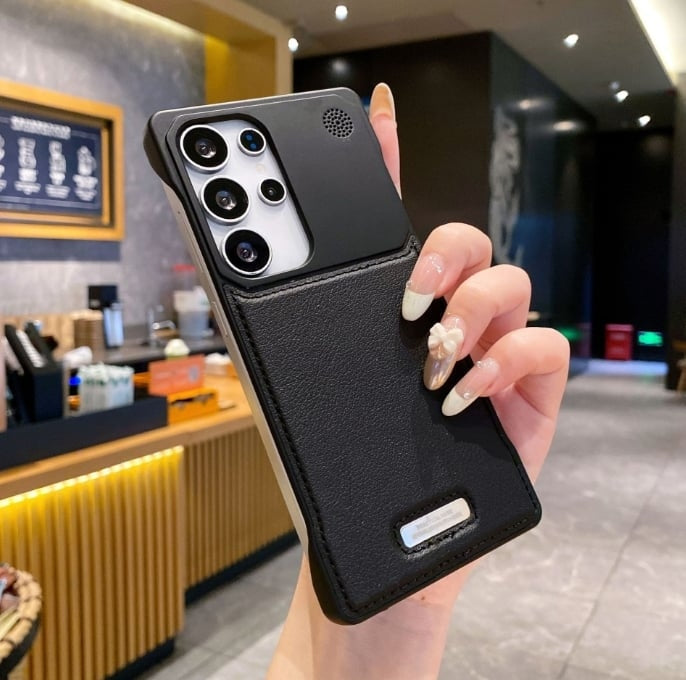 Berėmės odinės dėklas su integruotu magnetizmu ir aromaterapija, skirtas „Samsung Galaxy S25 S24 S23 S22 Ultra“-LT