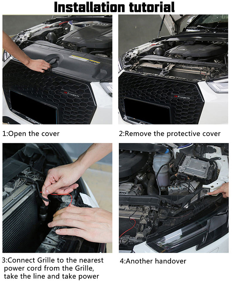 Ζεστές εκπτώσεις ✨50% έκπτωση ✨Κομψή, ατμοσφαιρική λάμπα LED με λογότυπο για την κεντρική μάσκα του αυτοκινήτου σας-GR