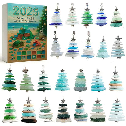 🌊✨Ακρυλικό Ημερολόγιο Advent με Εφέ Χριστουγεννιάτικου Δέντρου 🎄❄️-GR