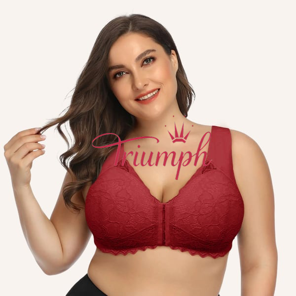 Triumph - (3 τεμ.) Σουτιέν 5D με χυτό κλείσιμο μπροστά και στήριξη χωρίς σύρμα-GR