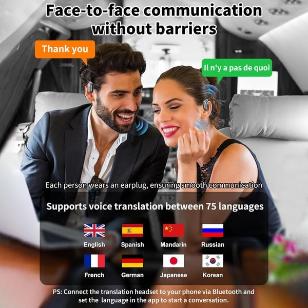 🏆Best Seller Νο. 1 ⏰ Τελευταία μέρα 💎 Ασύρματα ακουστικά OWS Bluetooth 5.4 με μετάφραση AI (για iOS και Android)-GR