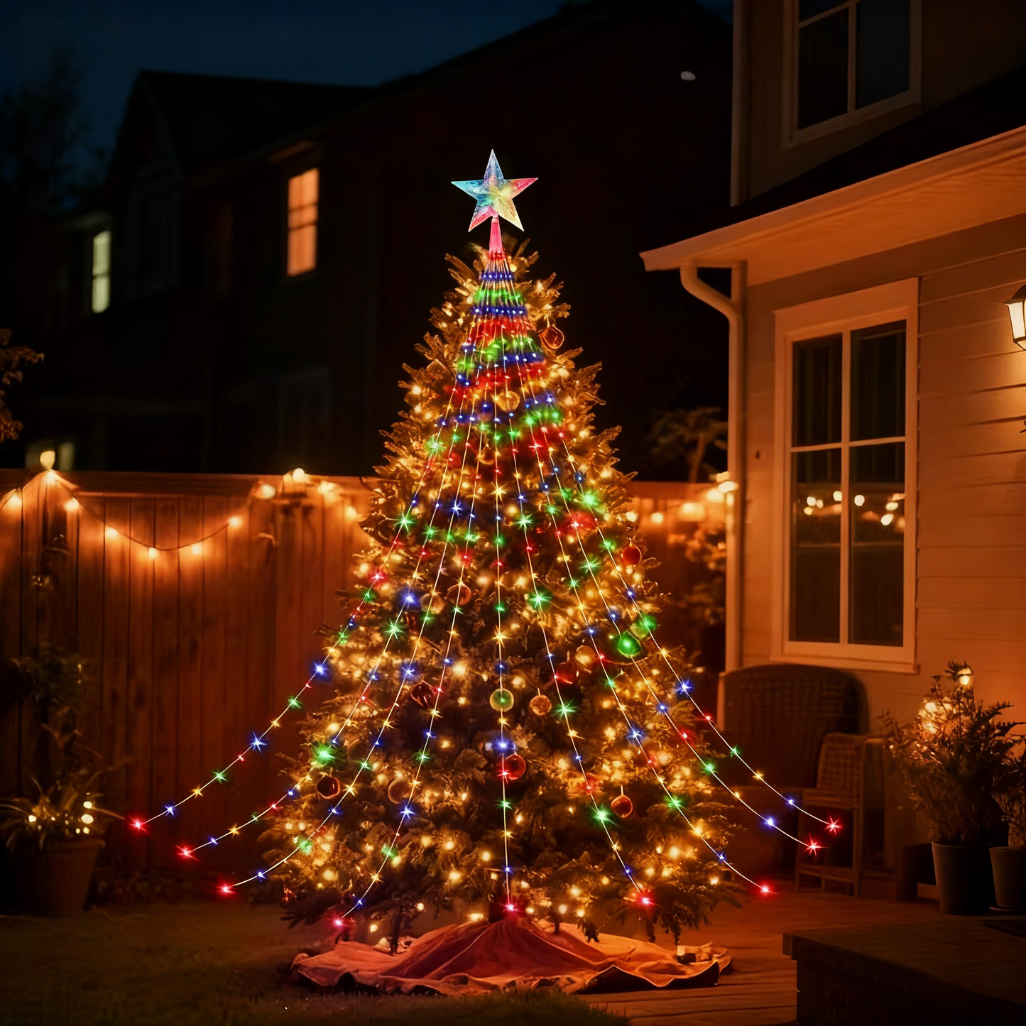 🎁Πρώιμη εορταστική προσφορά 50% ΕΚΠΤΩΣΗ🎄Χριστουγεννιάτικα φώτα Starlight Cascade-GR