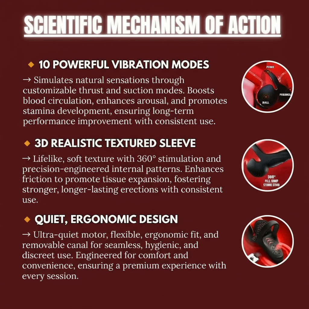 Alisanda™ vibrirajoči električni moški masturbacijski obroč, ki se polni - GR 