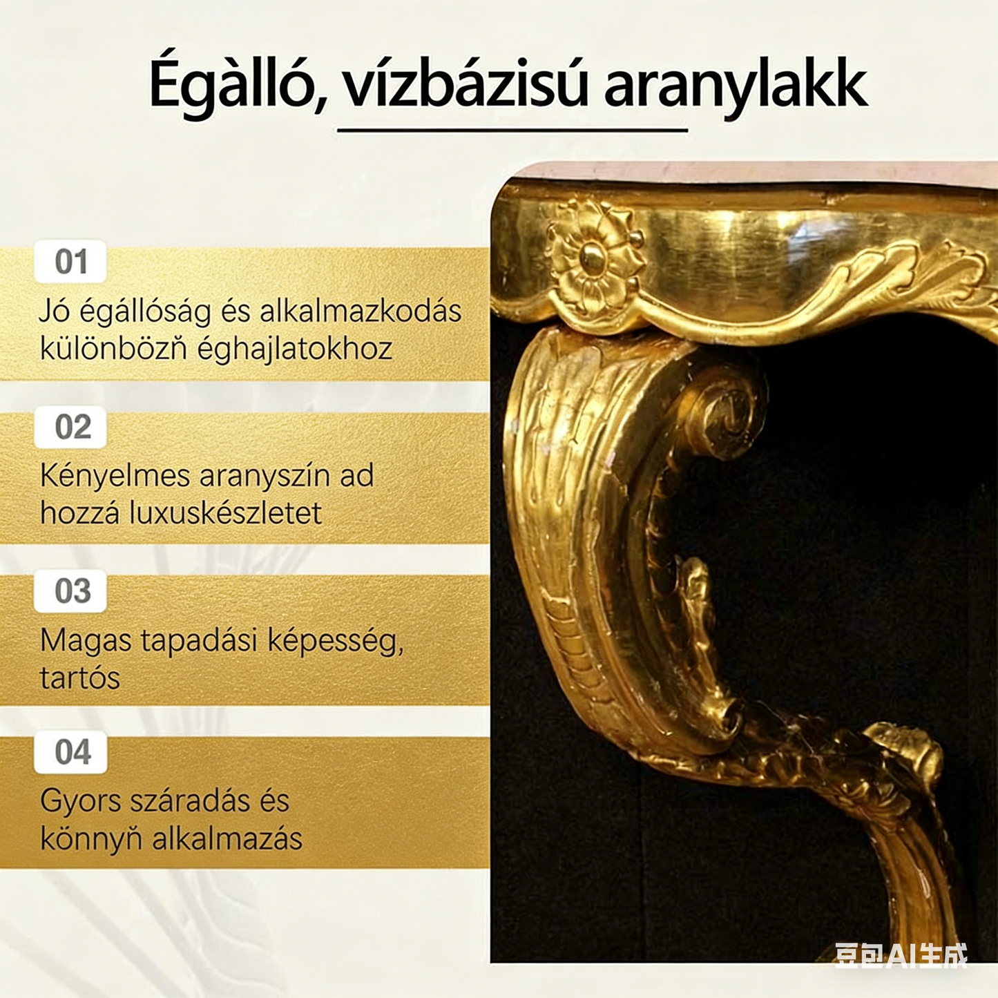 Χρυσαφί χρώμα με βάση το νερό, ανθεκτικό στις καιρικές συνθήκες-GR