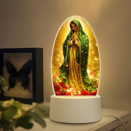 🌙 Mir in vera v luči – 3D nočna svetilka z Jezusom-SL