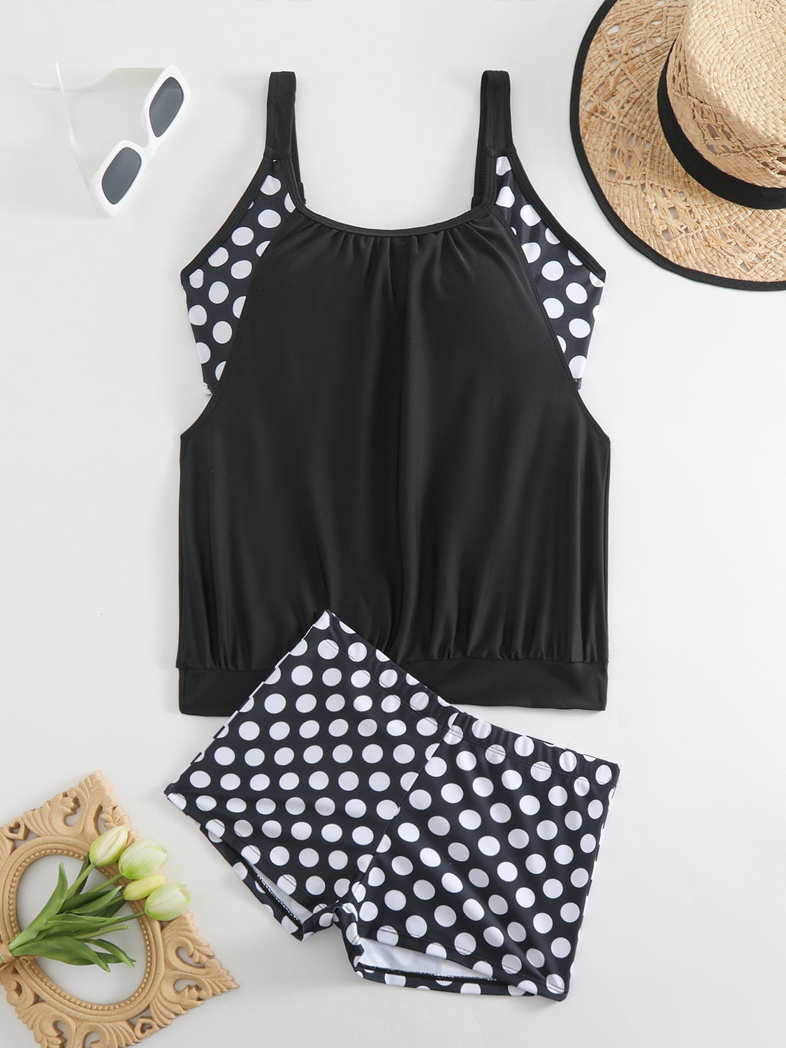 👙Γυναικείο μαγιό δύο τεμαχίων με πουά✨-GR