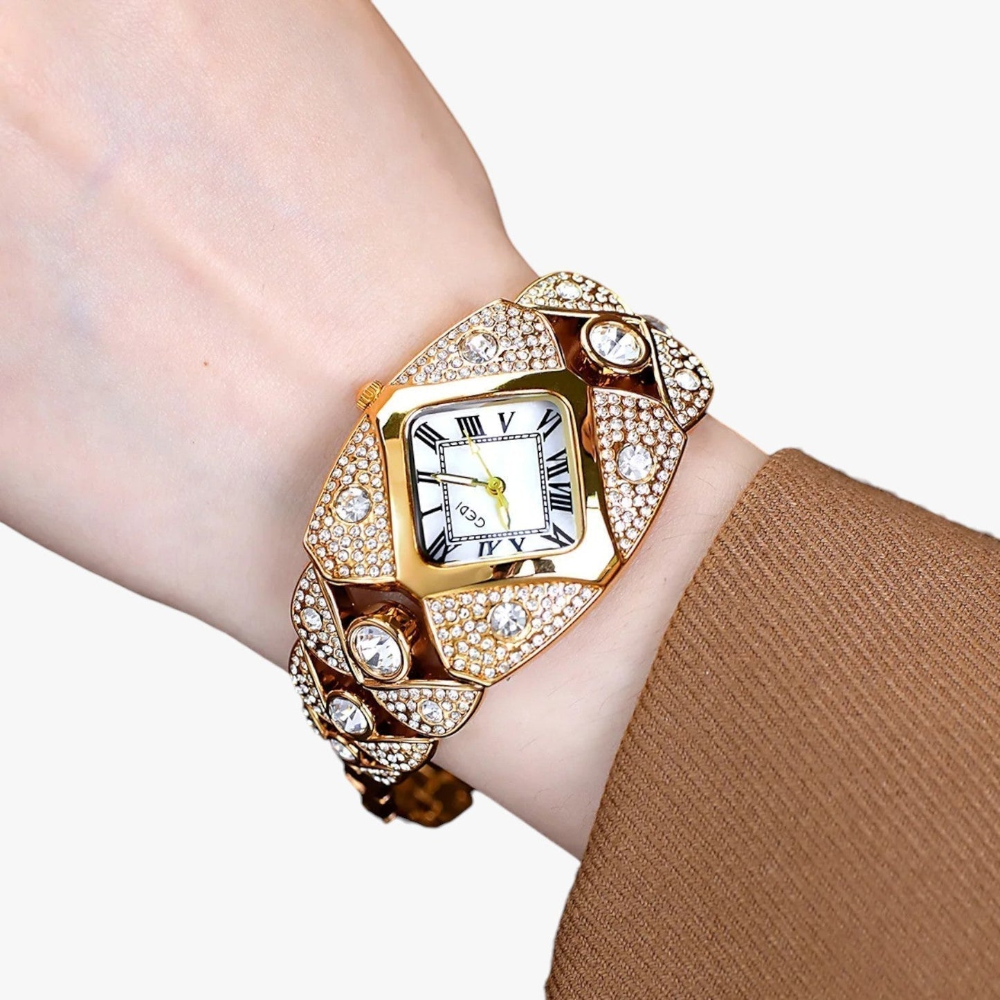 Callie | Γυναικείο Ρολόι Elegance 2025 με Ελαφριά Κάσα με Διαμάντια και Αδιάβροχο Σχεδιασμό-GR