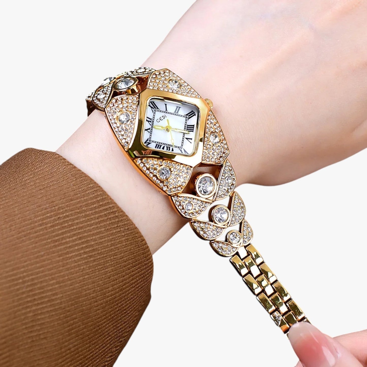 Callie | Γυναικείο Ρολόι Elegance 2025 με Ελαφριά Κάσα με Διαμάντια και Αδιάβροχο Σχεδιασμό-GR