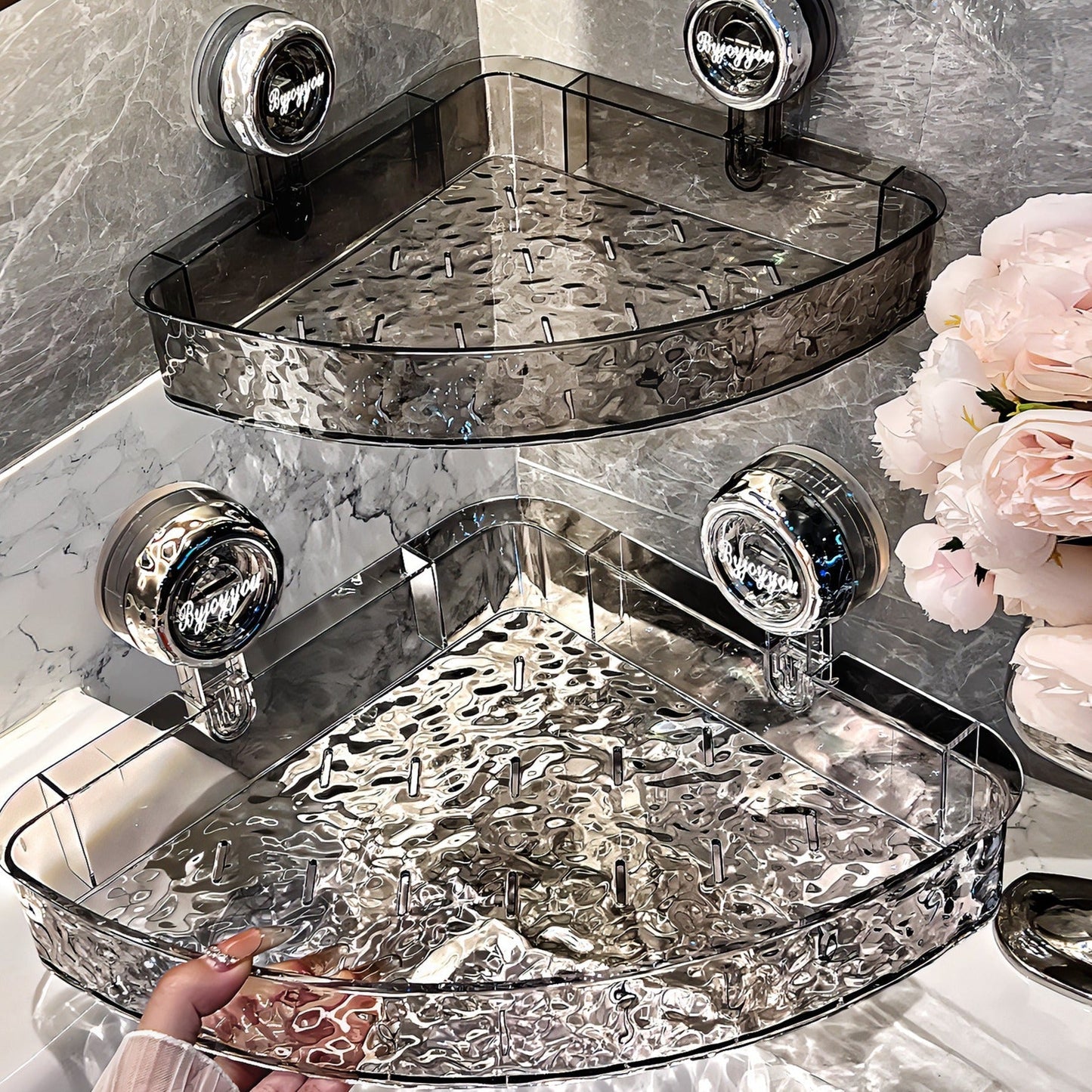 Διαφανής Θήκη Τοίχου Χωρίς Τρυπάνι: Αποθηκευτικός Χώρος Πολυλειτουργικός σε Τρίγωνο & Ορθογώνιο, Χωρίς Τρυπάνι-GR