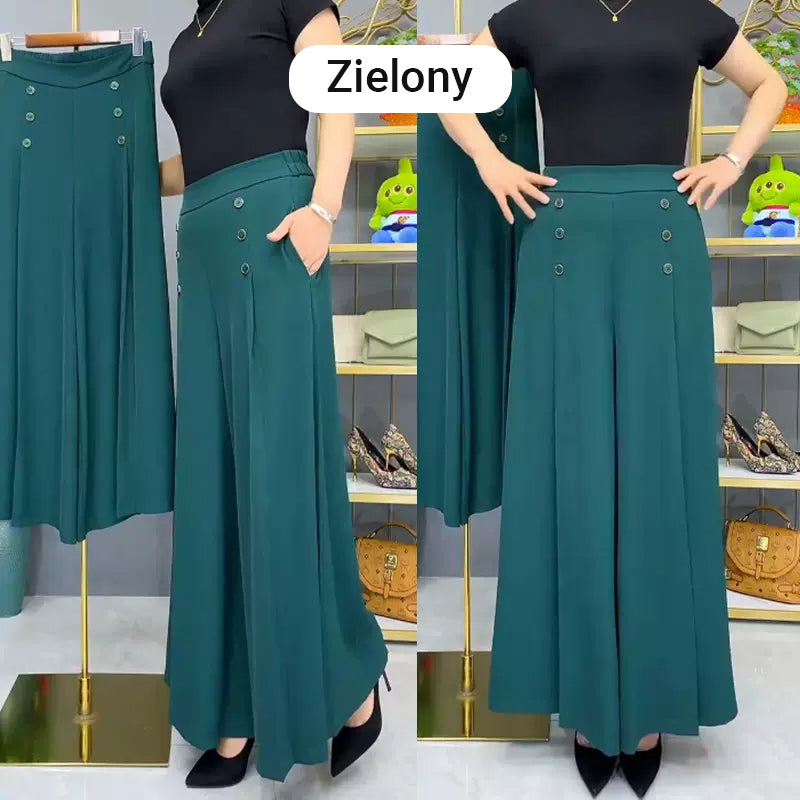 ✨Elegantiškos kelnės su plačiomis klostėmis-LT