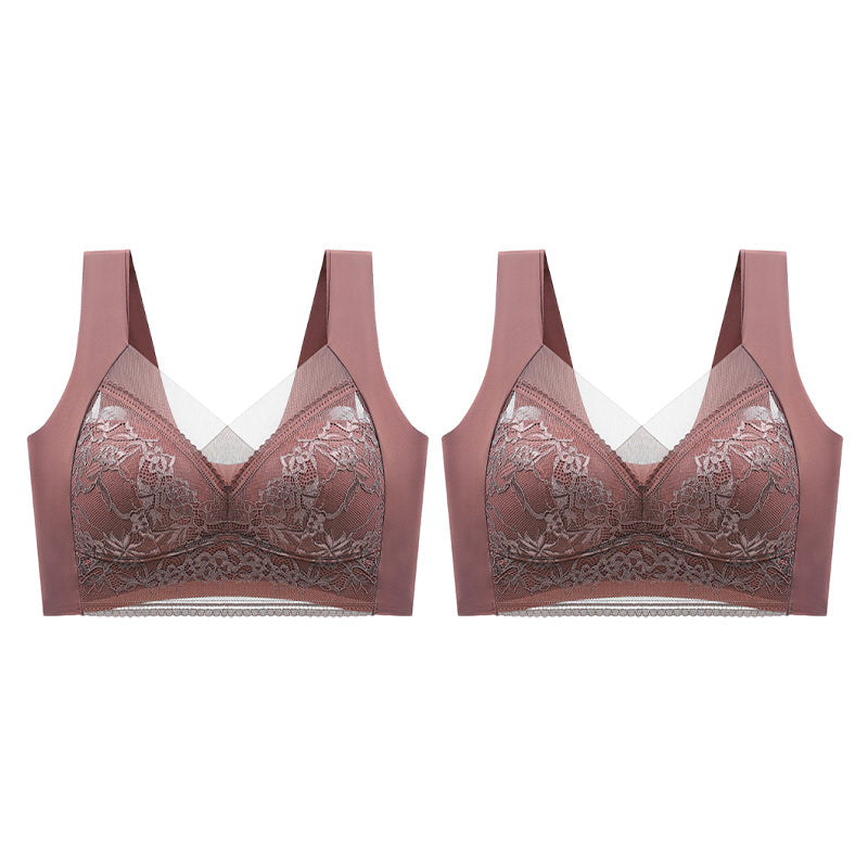 👙 Super udoben in mehak ženski čipkast modrček brez jeklenega obroča【✨1 + 1 gratis】-SI