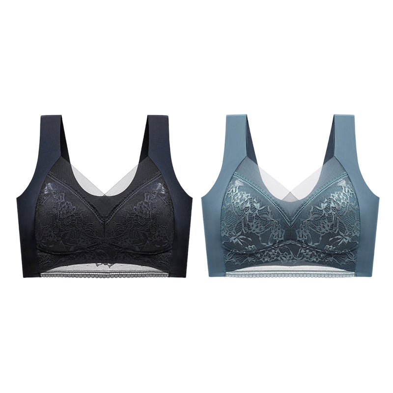 👙 Υπέροχα άνετο και απαλό γυναικείο σουτιέν από δαντέλα χωρίς ατσάλινο κρίκο【✨1 + 1 δώρο】-GR