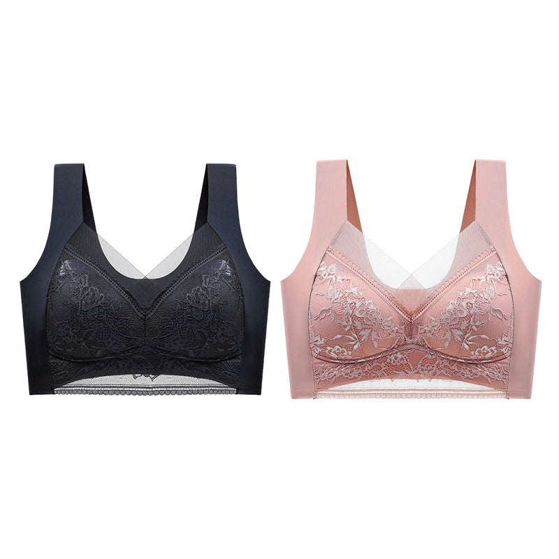 👙 Super patogi ir minkšta moteriška nėriniuota liemenėlė be plieninio žiedo【✨1 + 1 nemokamai】-LT