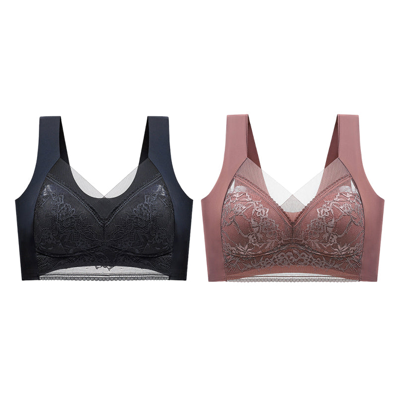 👙 Super udoben in mehak ženski čipkast modrček brez jeklenega obroča【✨1 + 1 gratis】-SI