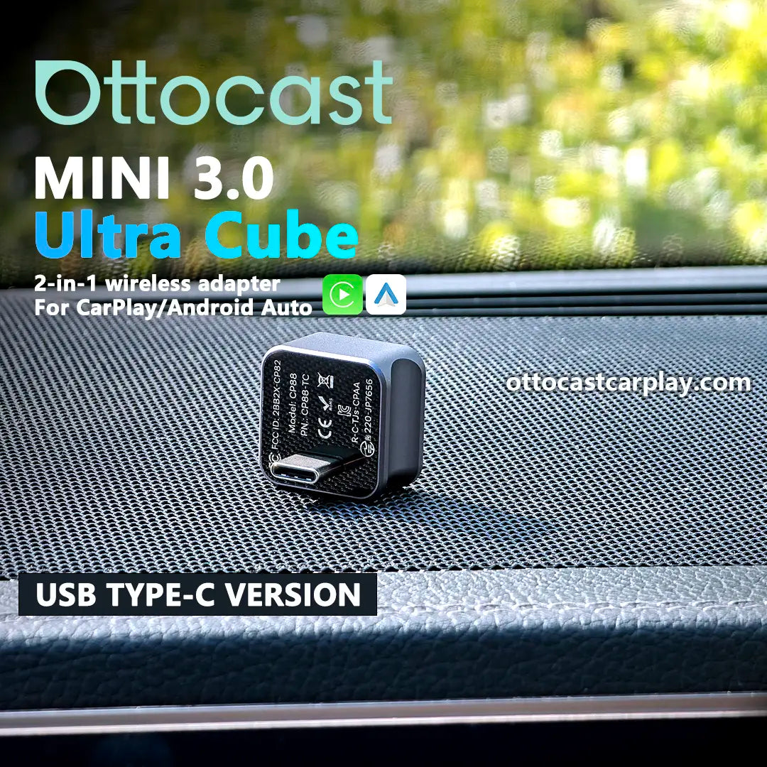 Ασύρματος προσαρμογέας Ottocast Mini 3.0 Ultra Cube για Android Auto CarPlay-GR