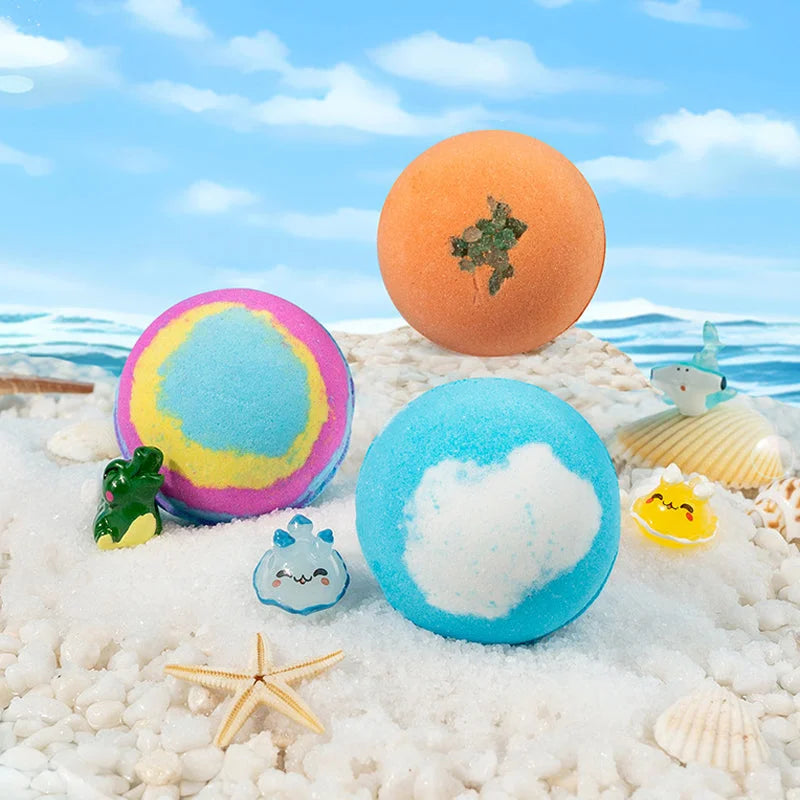 🔥🛁 Bombas de baño naturales para niños con mega burbujas y una sorpresa en el interior 🥚✨12 unidades. [1 paquete]-ES
