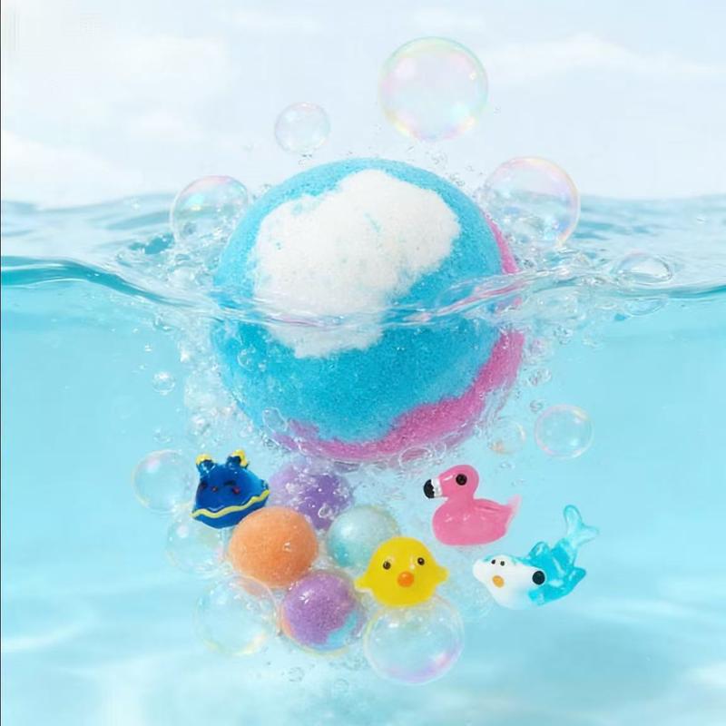 🔥🛁 Prírodné bomby do kúpeľa pre deti s mega bublinkami a prekvapením vo vnútri 🥚✨12 ks. [1 balenie]-SK