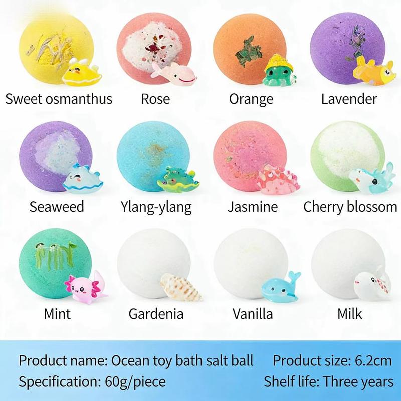 🔥🛁 Prirodne kugle za kupanje za djecu s mega mjehurićima i iznenađenjem unutra 🥚✨12 kom. [1 pakiranje]-HR