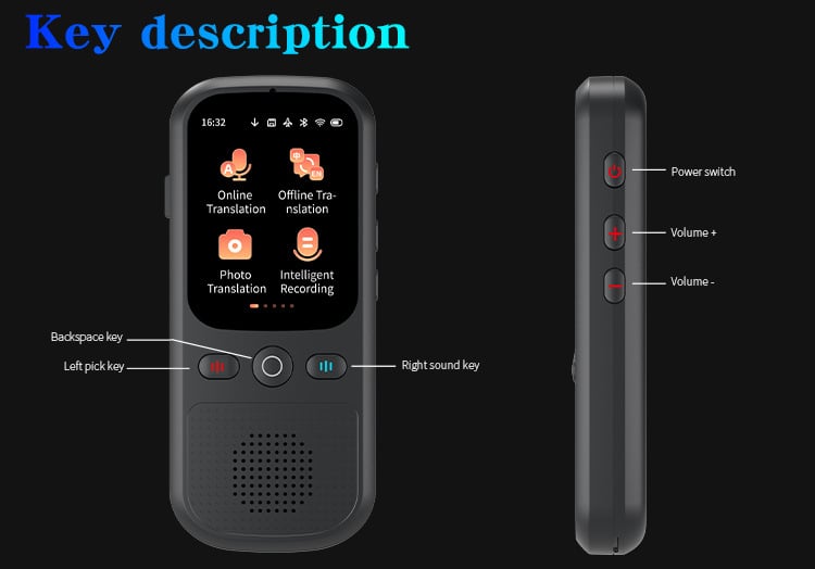 AI Language Translator | 160 Languages, Real-time Voice and Photo Translation | Offline Mode and Touchscreen-SL