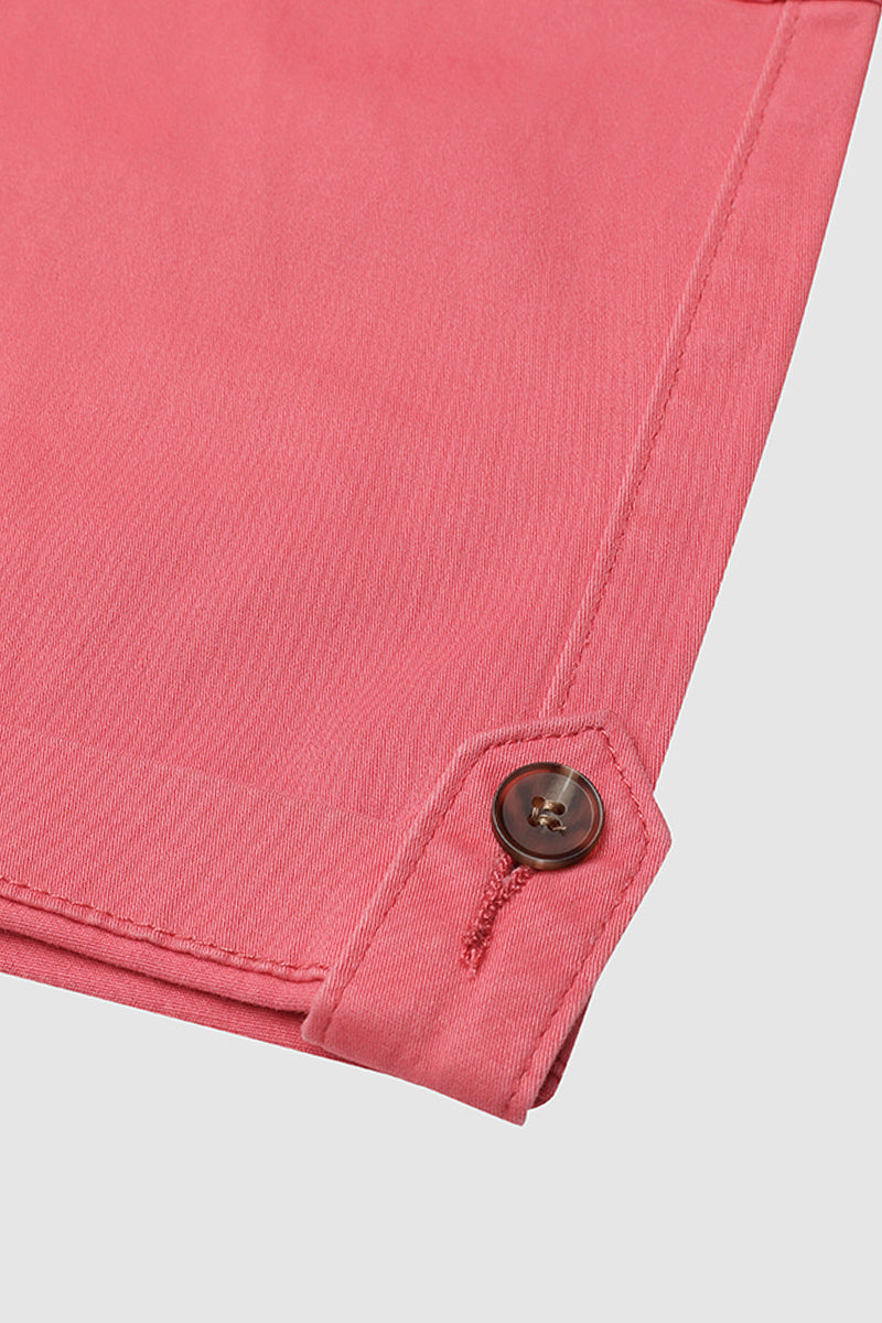 Παντελόνι κάπρι με τσέπες και ψηλή μέση, πιέτες στο κάτω μέρος και αρκετές τσέπες-GR