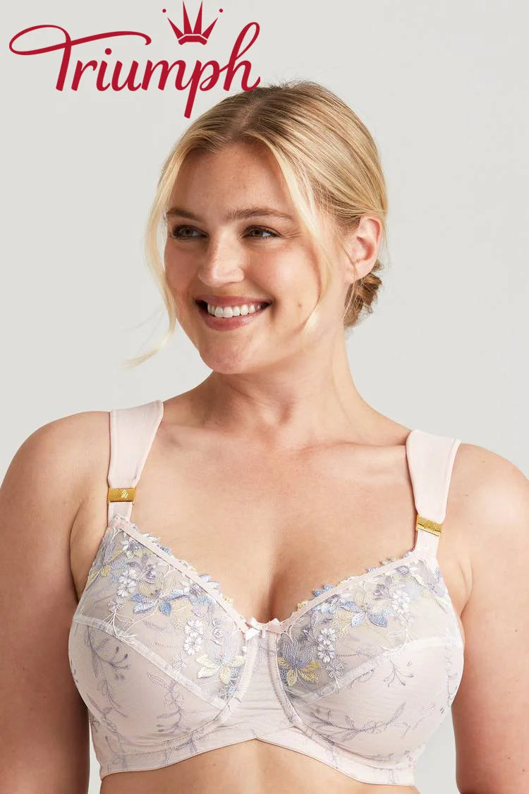 Triumph - 3 τεμ. (75A-120H) 💝- Ρομαντικό διπλό σουτιέν με κέντημα-GR