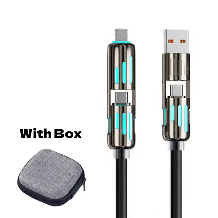 🔥4 viename USB įkrovimo laidas, greitas įkrovimas⚡-LT