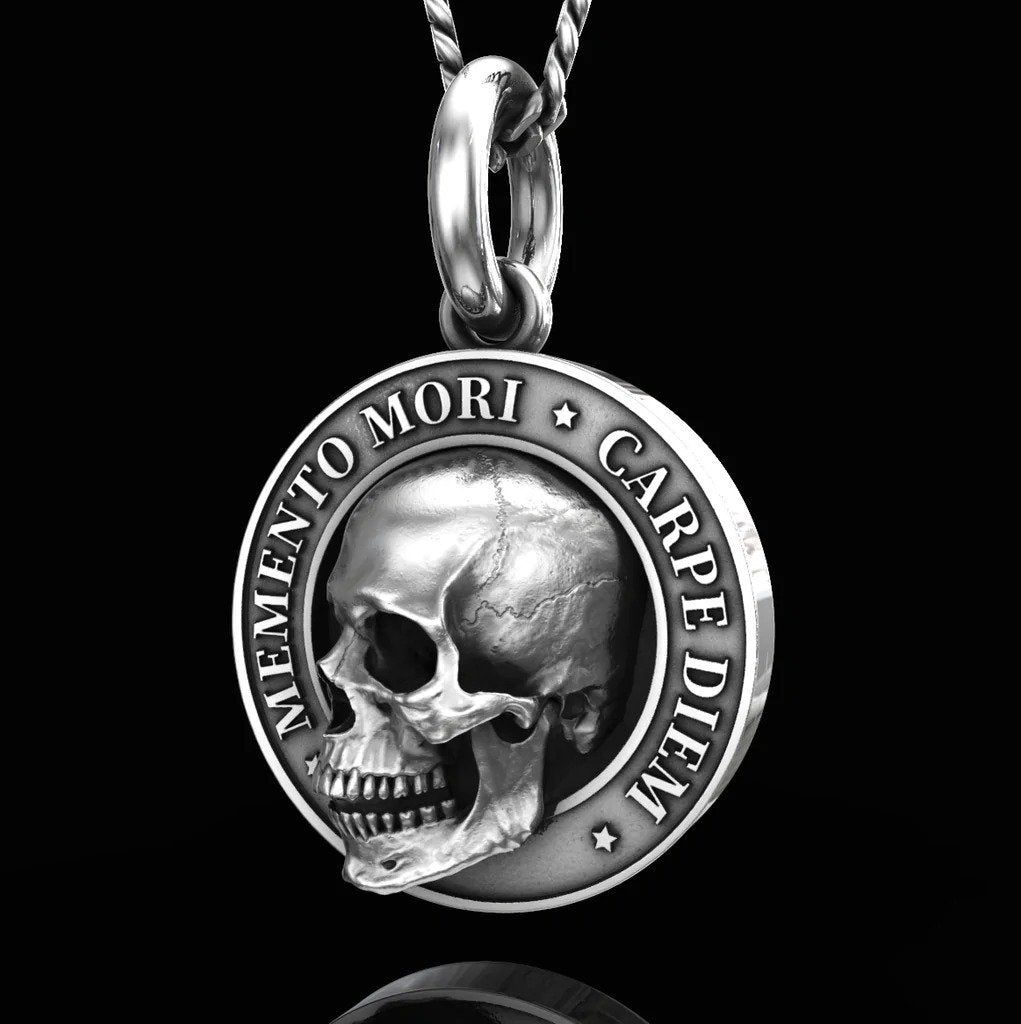 🔥Memento Mori kaukolės pakabukas-LT