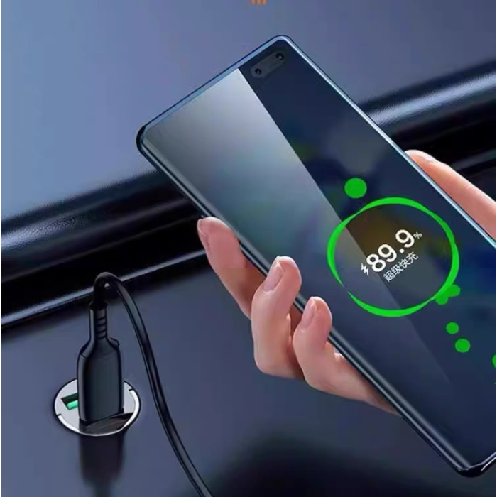 Hidden USB car charger with dual ports-SL