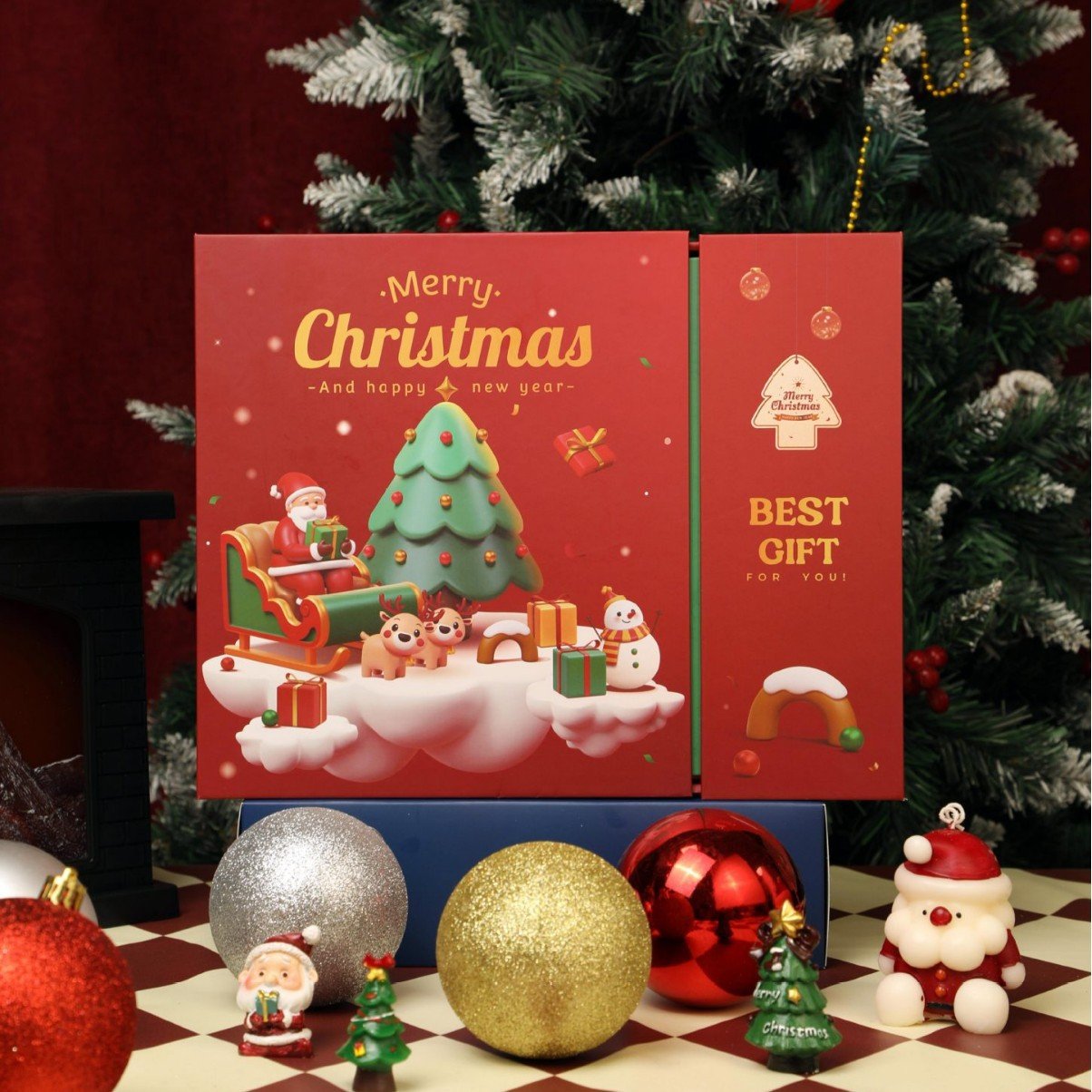 Ροζ μαρμάρινο ημερολόγιο Advent 2025, κουτί αντίστροφης μέτρησης 24 ημερών μέχρι τα Χριστούγεννα-GR